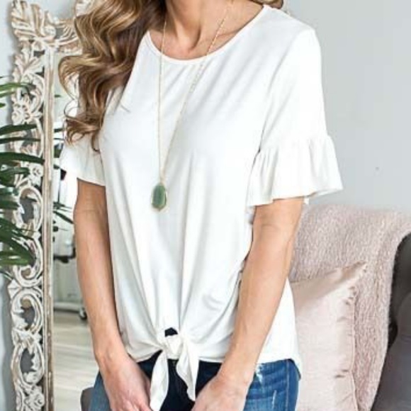 Ruffle Sleeve Top - Picture 1 of 2